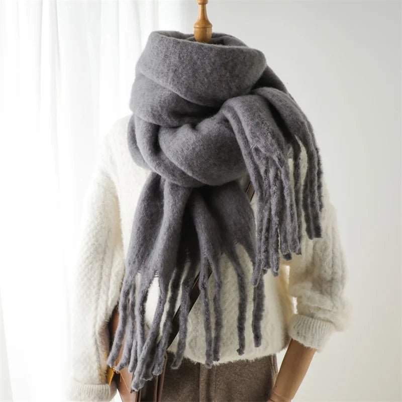 Tanya Tasseled Winter Scarf - Women's Oversized Cashmere Blend Shawl Wrap - Image 24