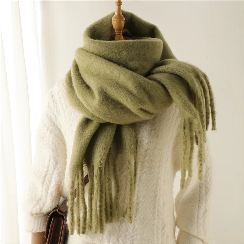 Tanya Tasseled Winter Scarf - Women's Oversized Cashmere Blend Shawl Wrap - Image 27