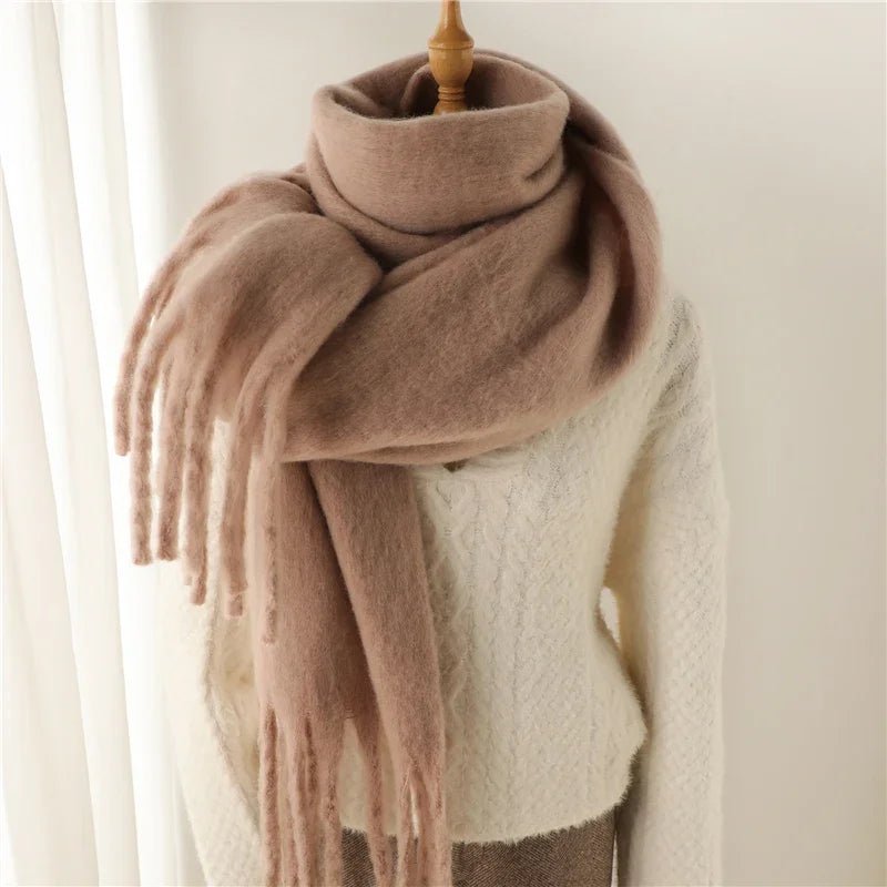 Tanya Tasseled Winter Scarf - Women's Oversized Cashmere Blend Shawl Wrap - Image 22