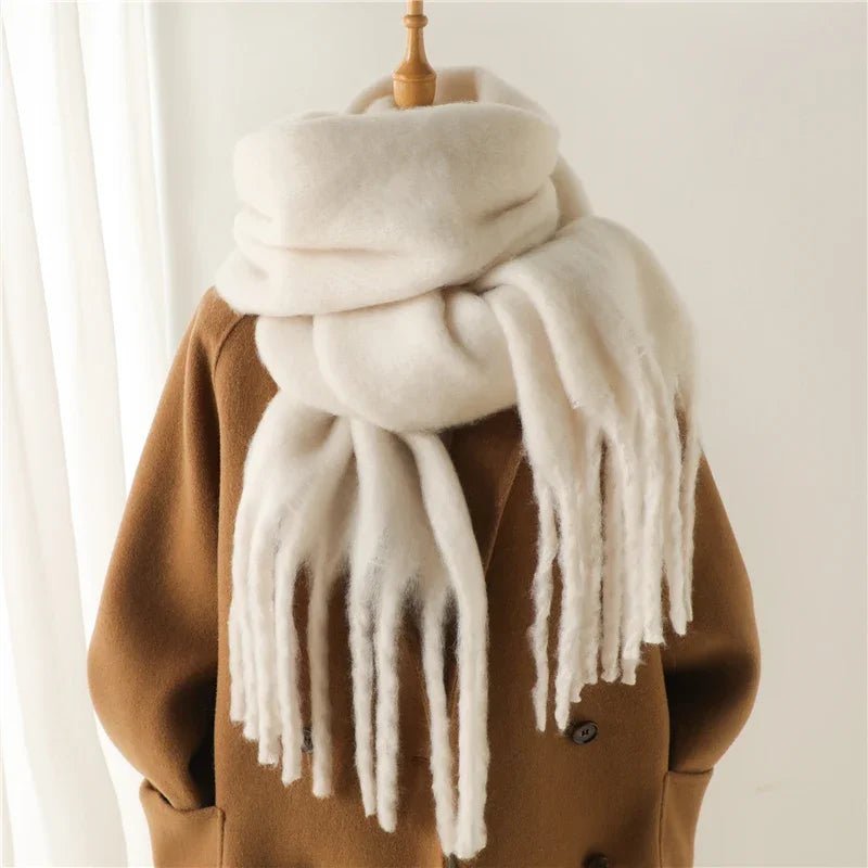 Tanya Tasseled Winter Scarf - Women's Oversized Cashmere Blend Shawl Wrap - Image 21