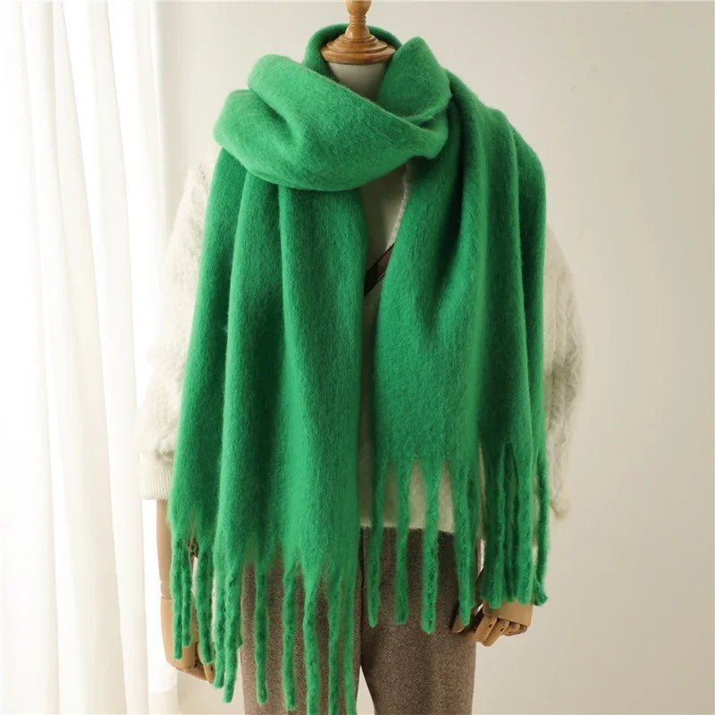 Tanya Tasseled Winter Scarf - Women's Oversized Cashmere Blend Shawl Wrap - Image 31