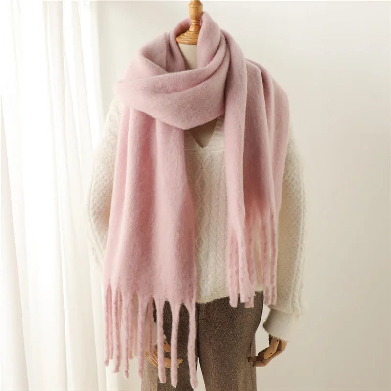 Tanya Tasseled Winter Scarf - Women's Oversized Cashmere Blend Shawl Wrap - Image 25