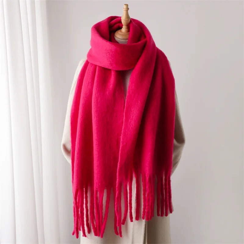 Tanya Tasseled Winter Scarf - Women's Oversized Cashmere Blend Shawl Wrap - Image 30