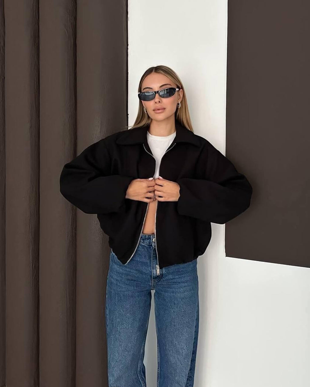 Seraphina Puffed Bomber Jacket - Women's Fall and Winter Outerwear - Image 5
