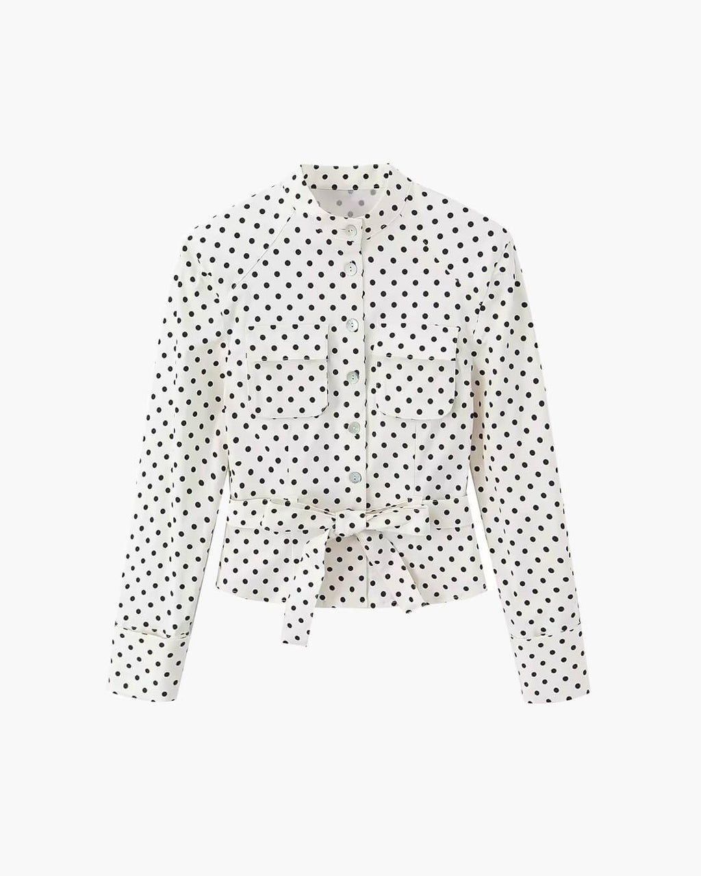 Jia Polka Dot High-Waist Trouser Set - Women's Coordinated Two-Piece Outfit - Image 3
