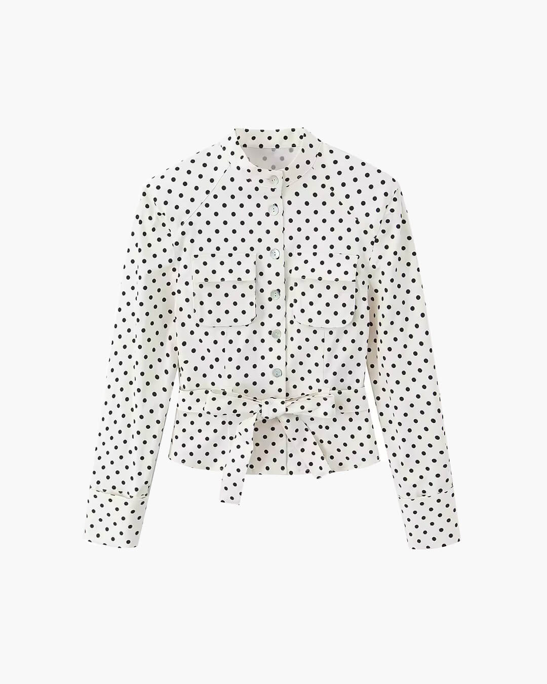 Jia Polka Dot High-Waist Trouser Set - Women's Coordinated Two-Piece Outfit - Image 3
