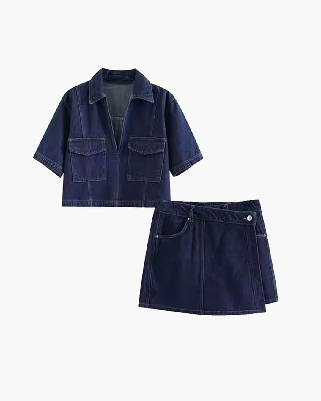 Beatrice Cropped Top & Skorts Set - Women's Coordinated Two-Piece Outfit - Image 9