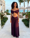 Mira Knotted Off-the-Shoulder Top Set - Women's Coordinated Outfit