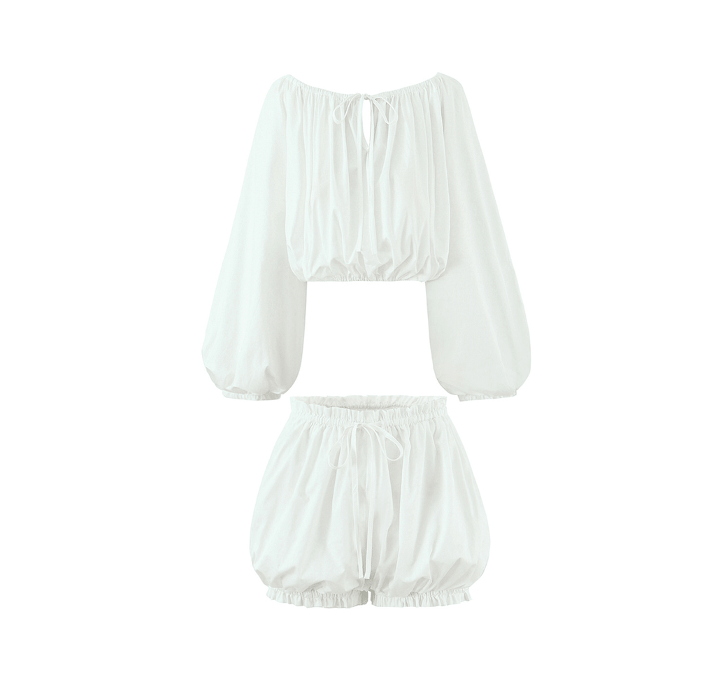 Zoe Off-the-shoulder & Shorts Set - Women's Coordinated Two-Piece Outfit - Image 5