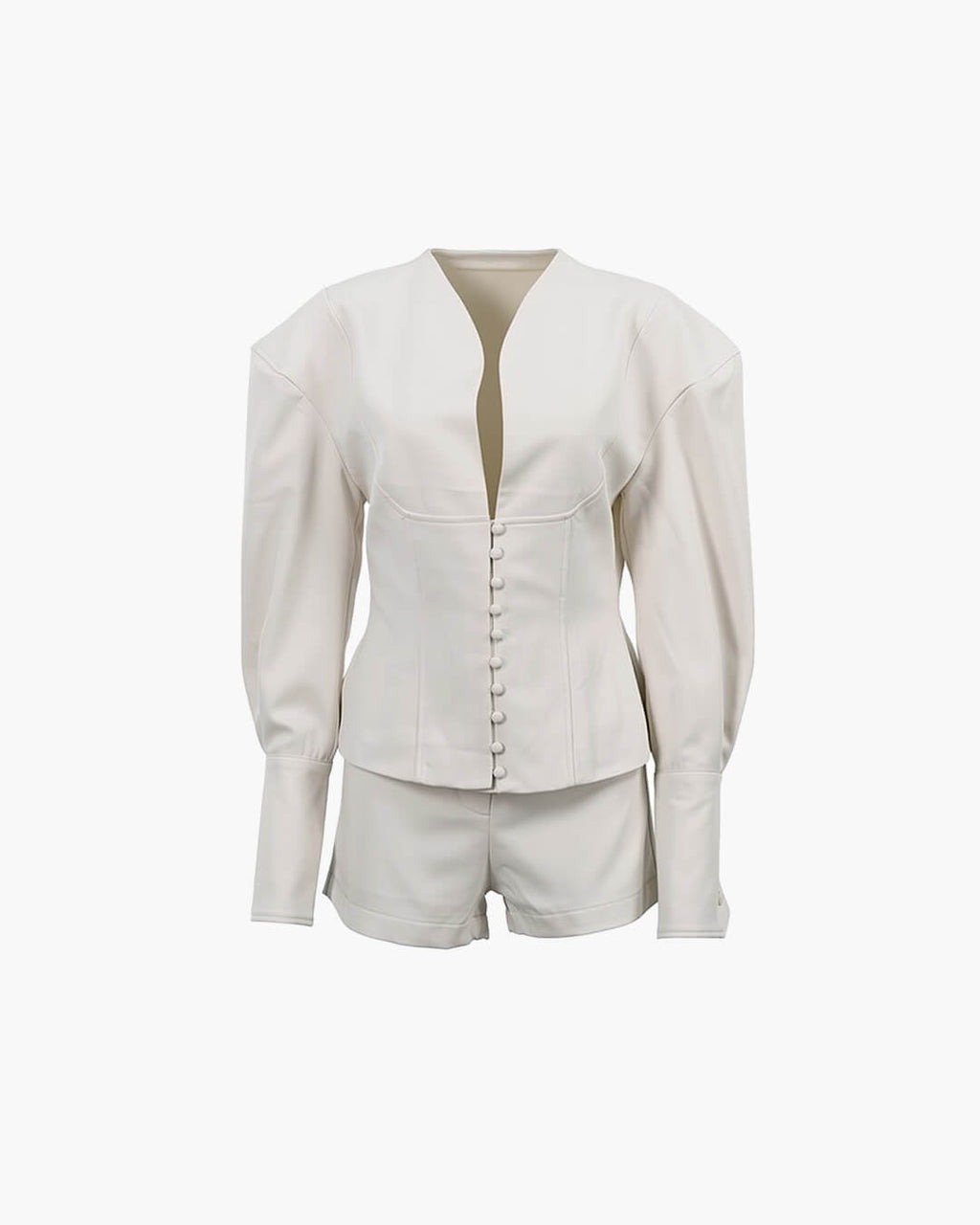 Angelica Cinched-Waist Blazer Shorts Set - Women's Coordinated Two-Piece Outfit - Image 6