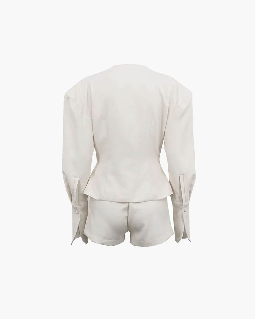 Angelica Cinched-Waist Blazer Shorts Set - Women's Coordinated Two-Piece Outfit - Image 7
