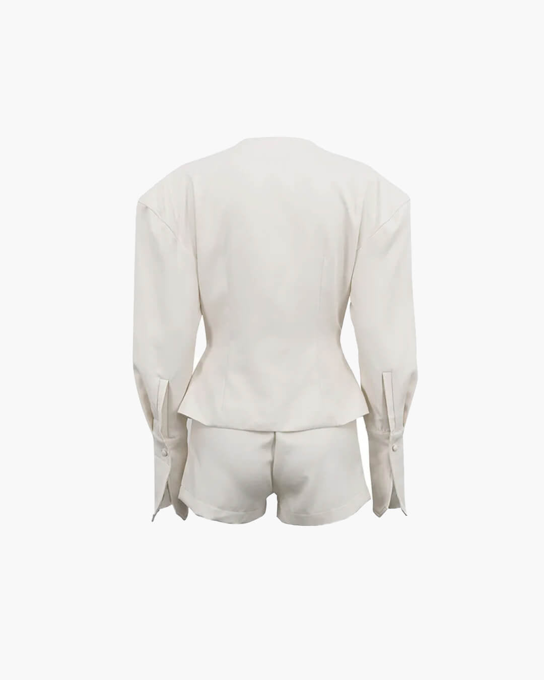 Angelica Cinched-Waist Blazer Shorts Set - Women's Coordinated Two-Piece Outfit - Image 7