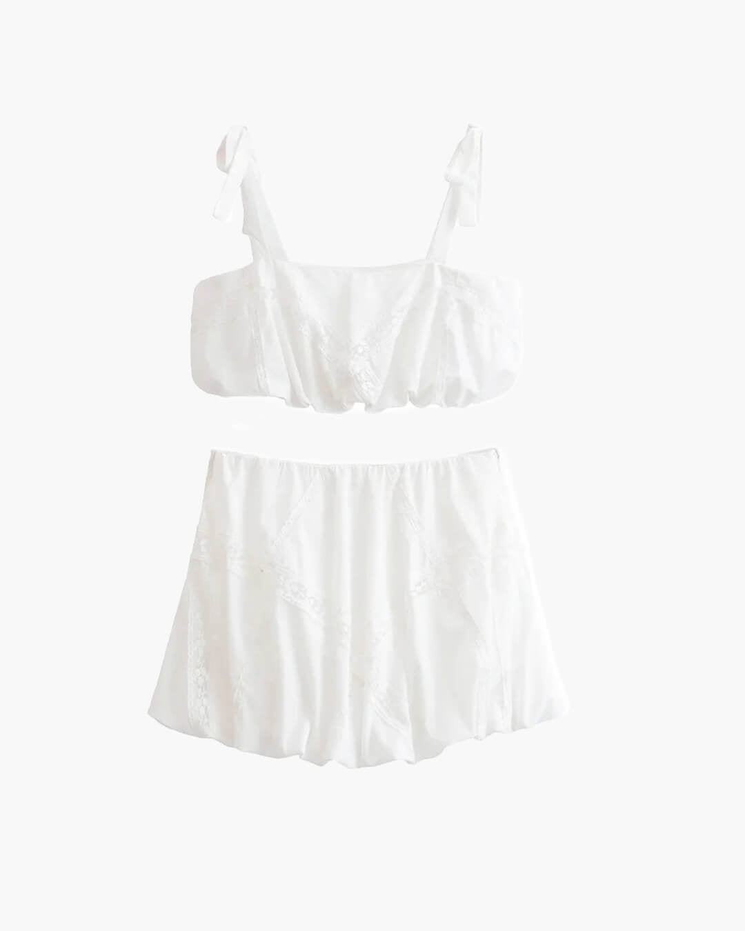 Aurelia Embroidered Puff Top & Skirt Set - Women's Coordinated Two-Piece Outfit - Image 7