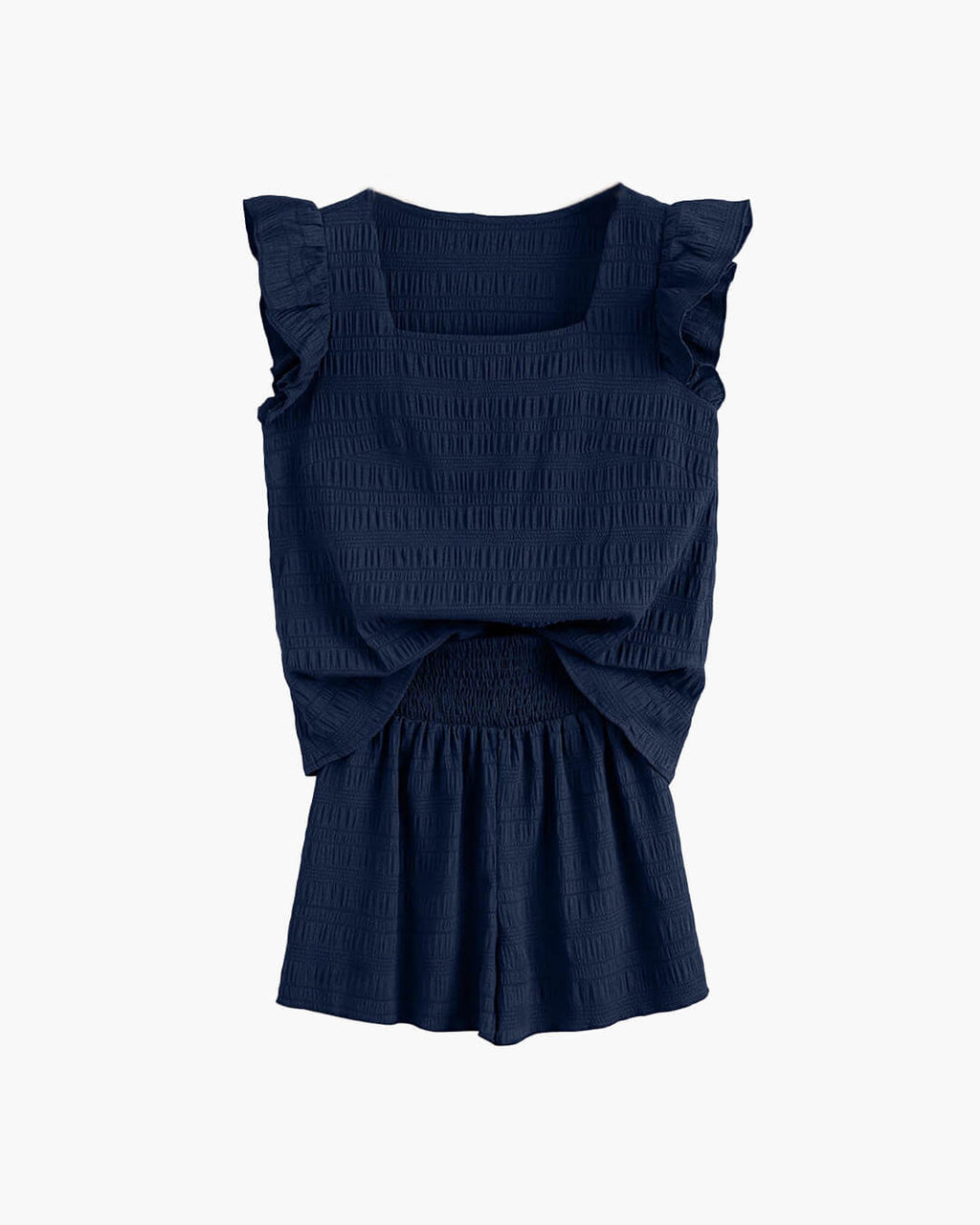 Emily Textured Blouse & Shorts Set - Women's Coordinated Two-Piece Outfit