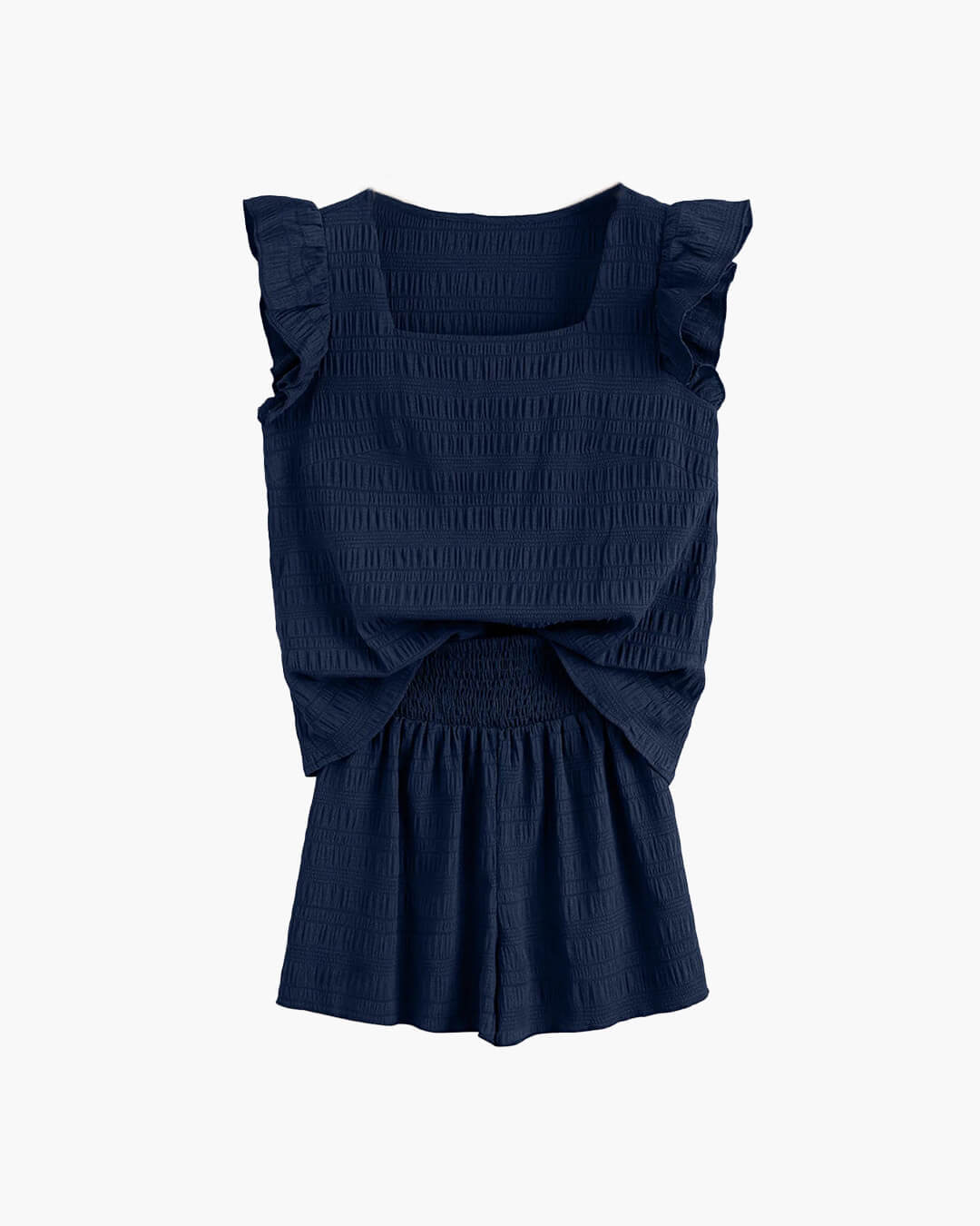 Emily Textured Blouse & Shorts Set - Women's Coordinated Two-Piece Outfit