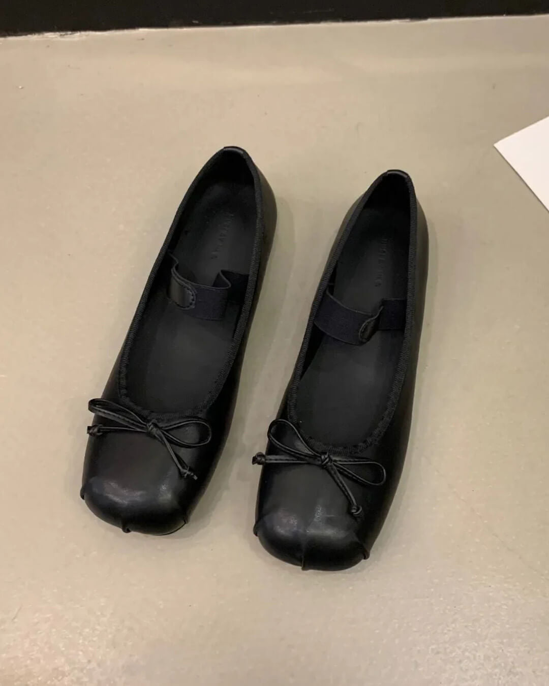 Angela Bowtie Leather Ballet Flats - Women's Fashion Footwear - Image 4