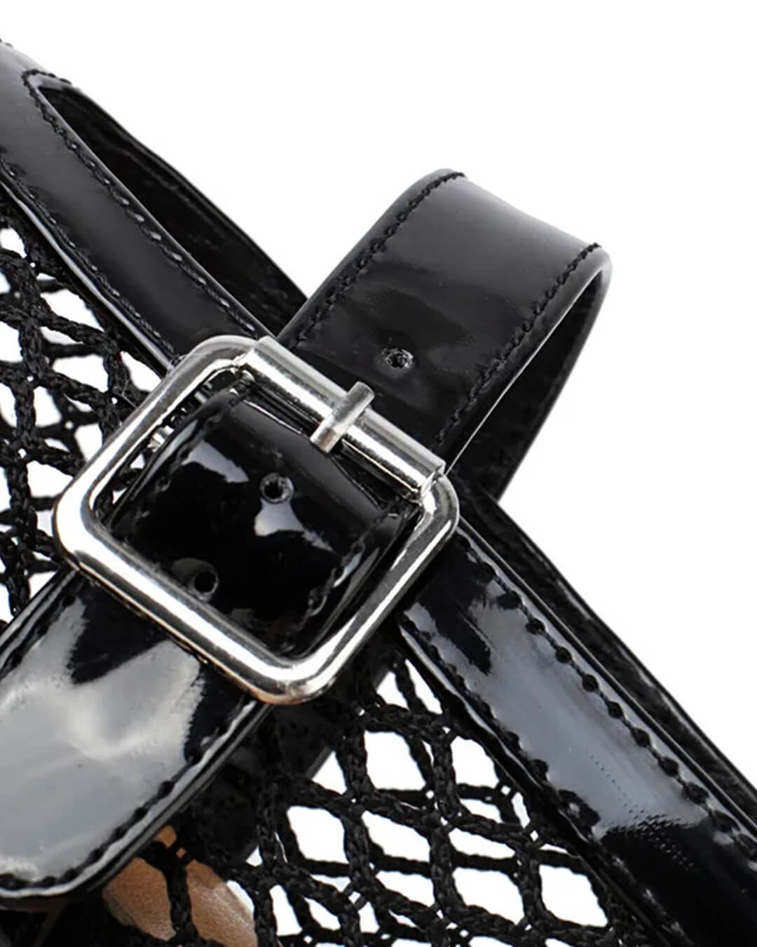 Bianca Breathable Mesh Ballet Flats with Buckled Ankle Strap - Image 3