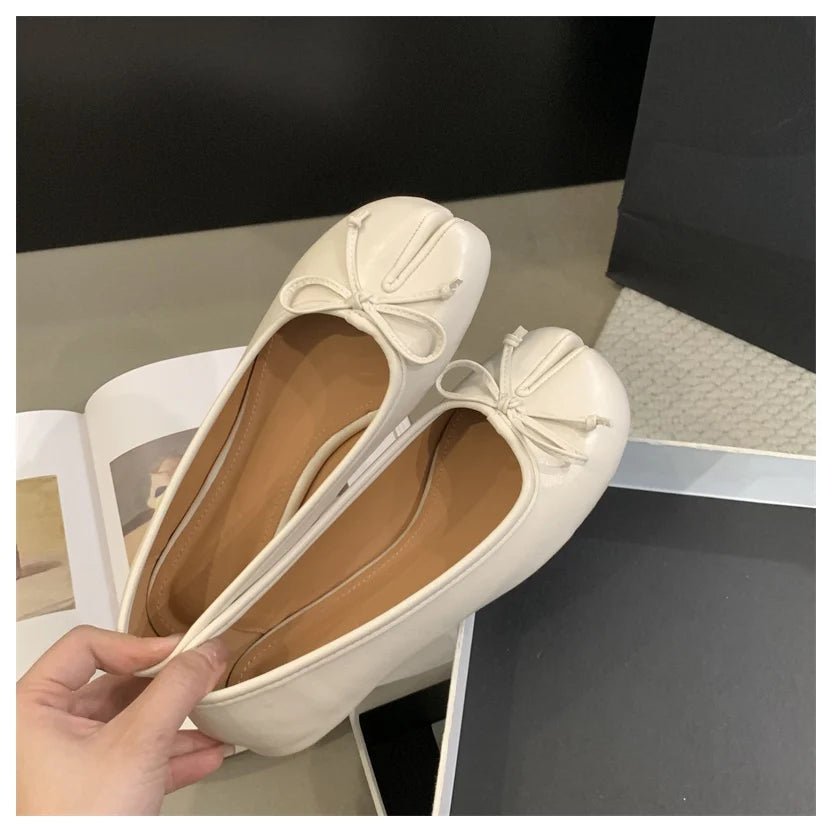 Cecilia Women's Slip-On Ballet Flats - Bow Summer Flats - Image 8