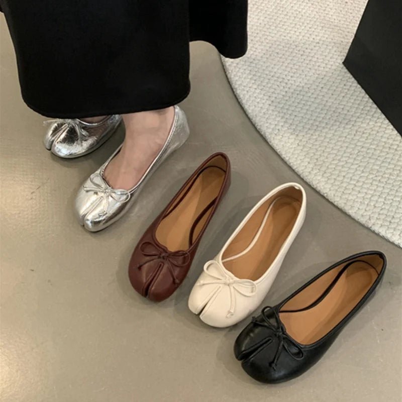 Cecilia Women's Slip-On Ballet Flats - Bow Summer Flats - Image 2