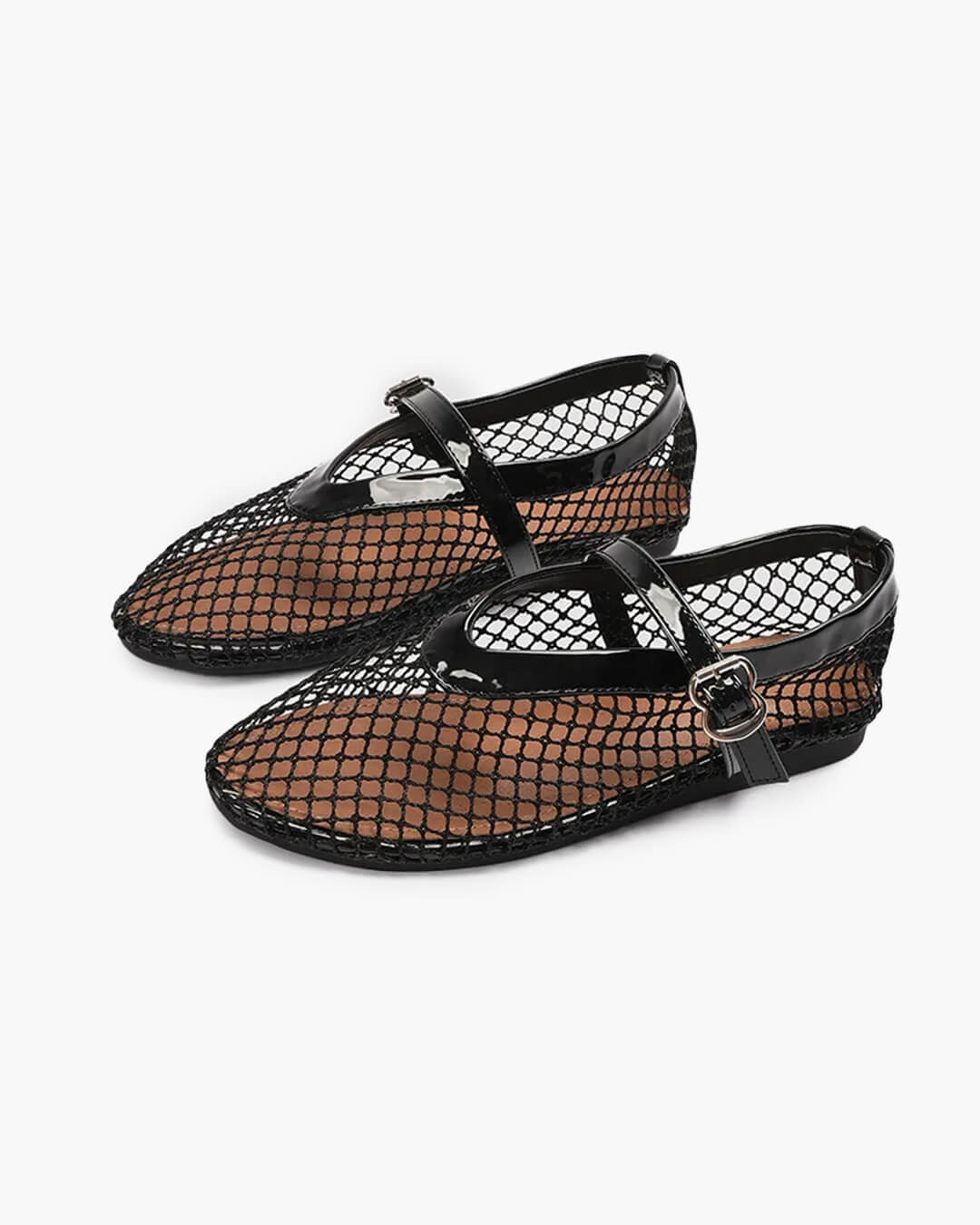 Hadley Breathable Sheer Mesh Ballet Flats - Comfortable Round Toe Shoes - Image 11