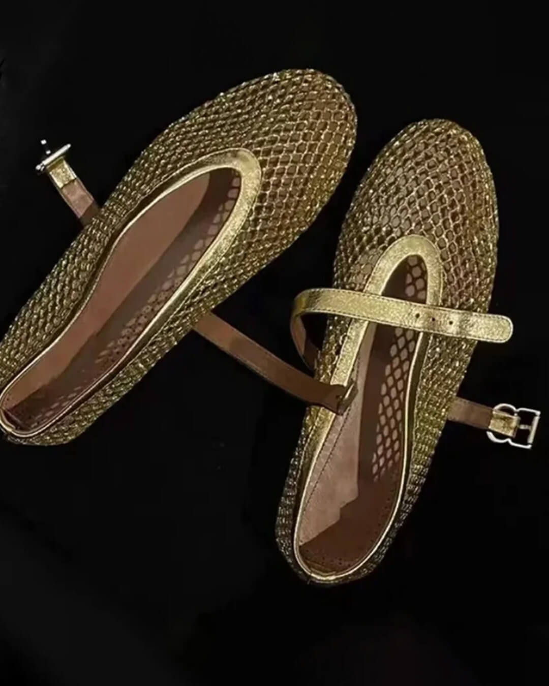 Hadley Breathable Sheer Mesh Ballet Flats - Comfortable Round Toe Shoes - Image 3