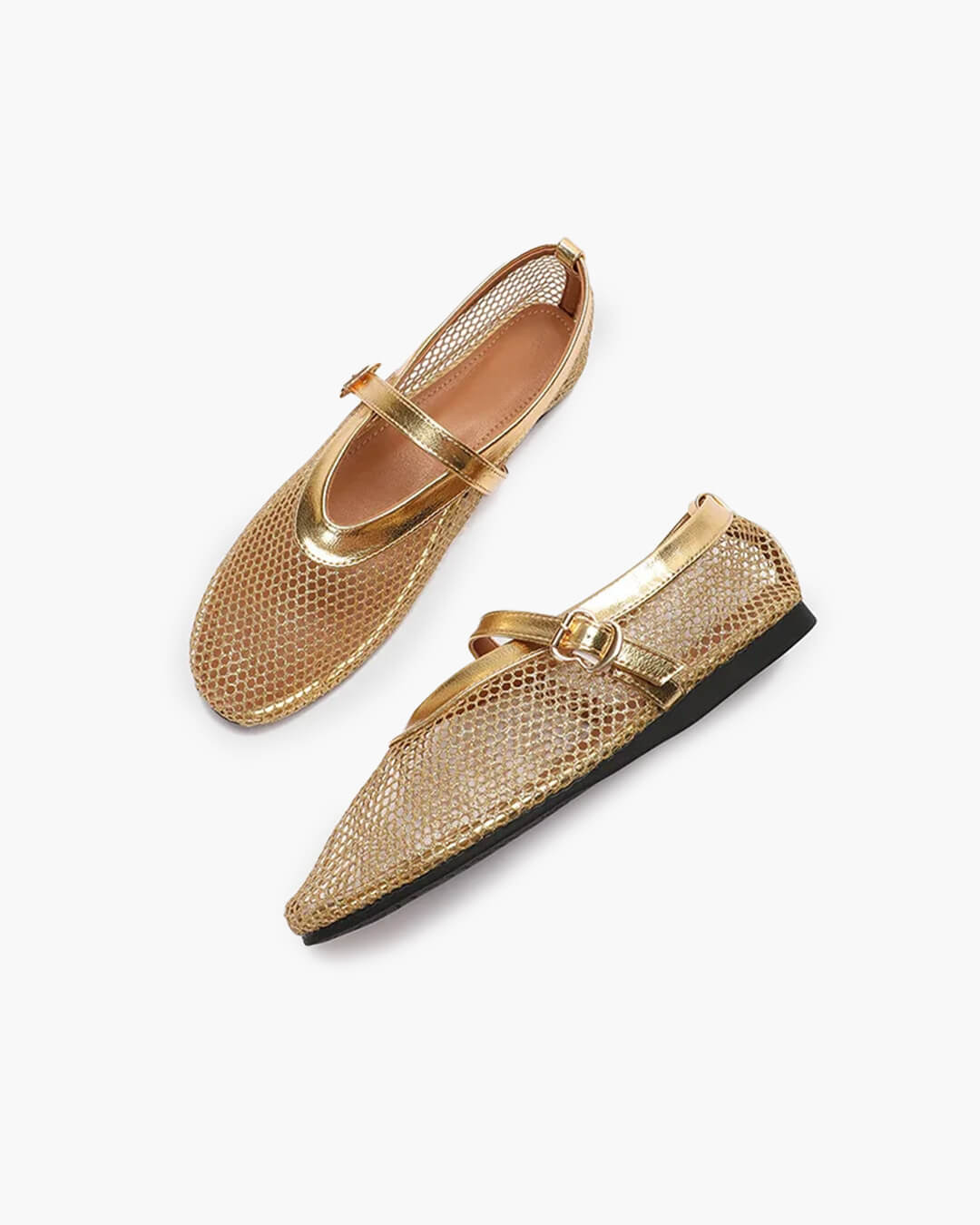 Hadley Breathable Sheer Mesh Ballet Flats - Comfortable Round Toe Shoes - Image 4