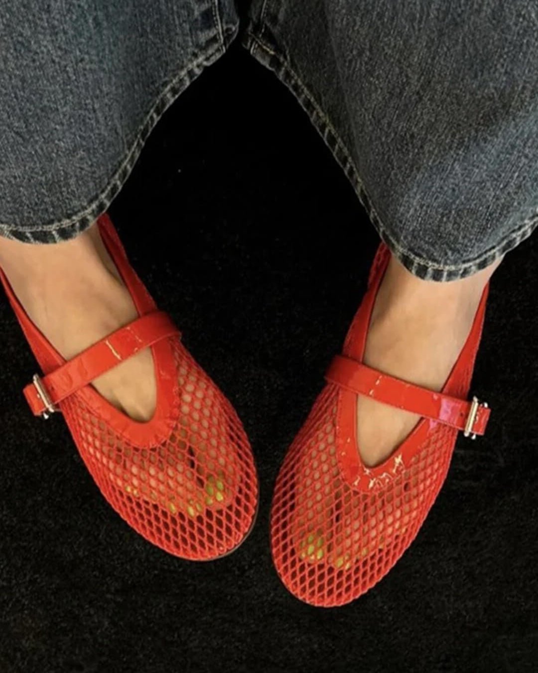 Hadley Breathable Sheer Mesh Ballet Flats - Comfortable Round Toe Shoes - Image 7