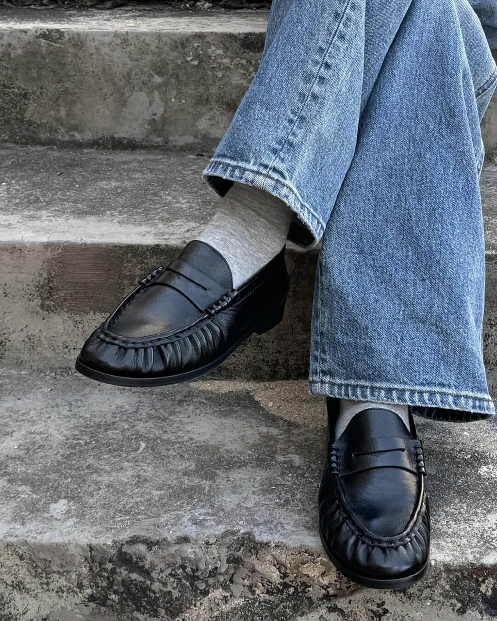 Fiona Faux Leather Slip-On Loafers - Women's Fashion Footwear