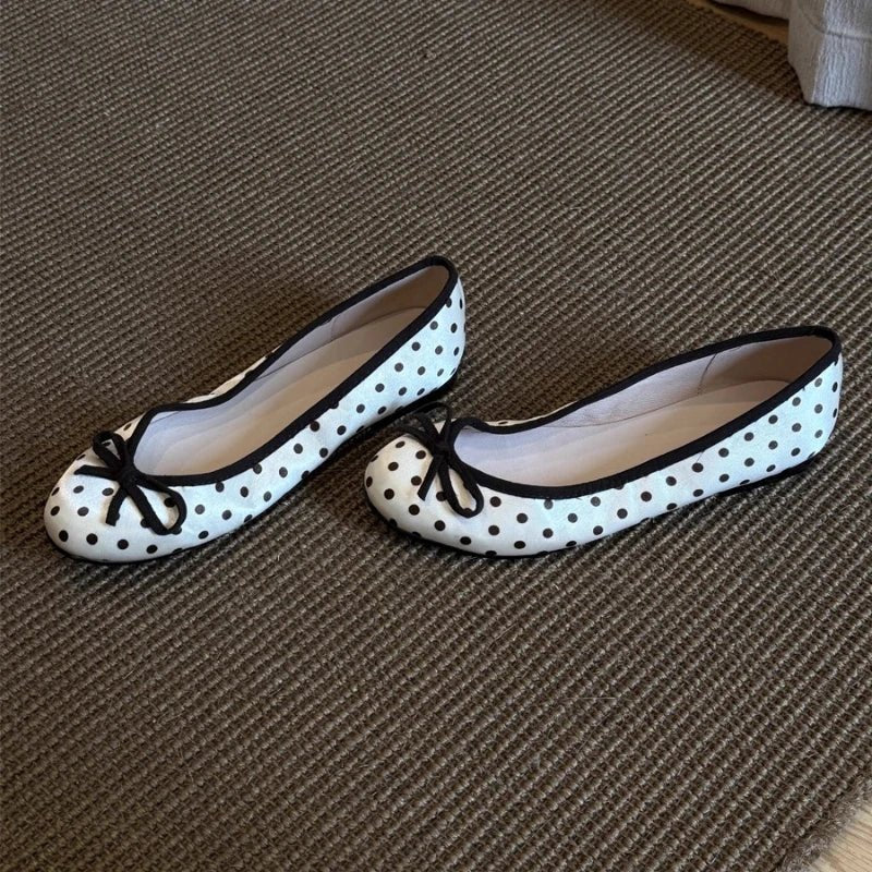 Georgette Polka Dot Ballet Flats - Women's Fashion Footwear - Image 4
