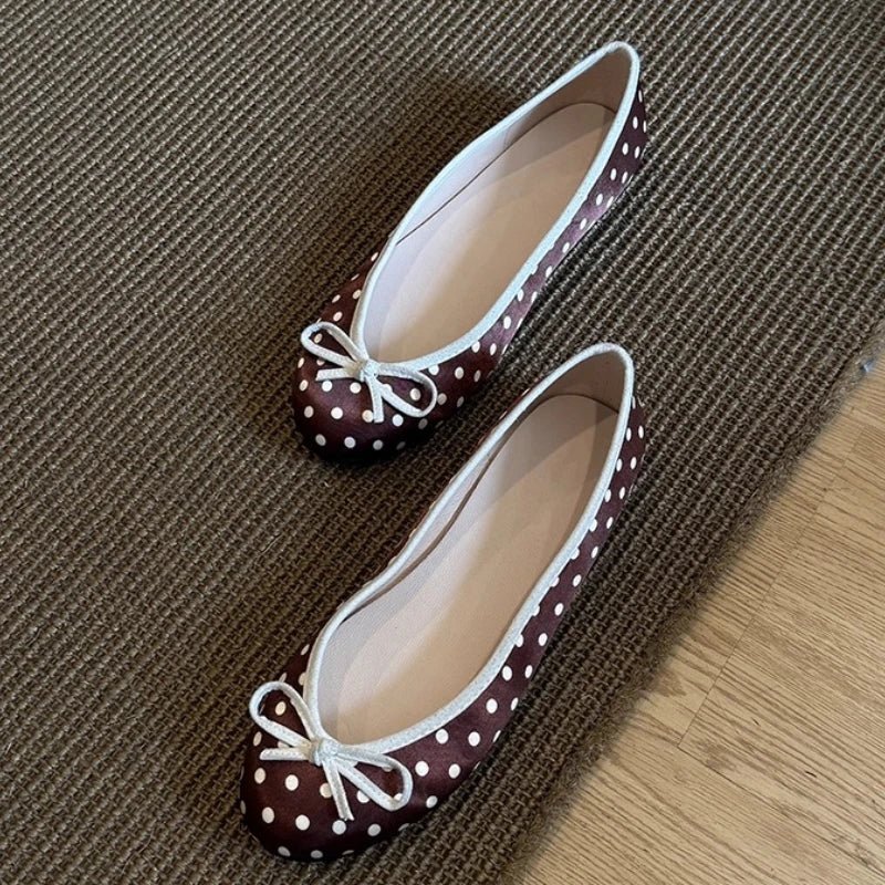 Georgette Polka Dot Ballet Flats - Women's Fashion Footwear - Image 2