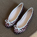 Georgette Polka Dot Ballet Flats - Women's Fashion Footwear