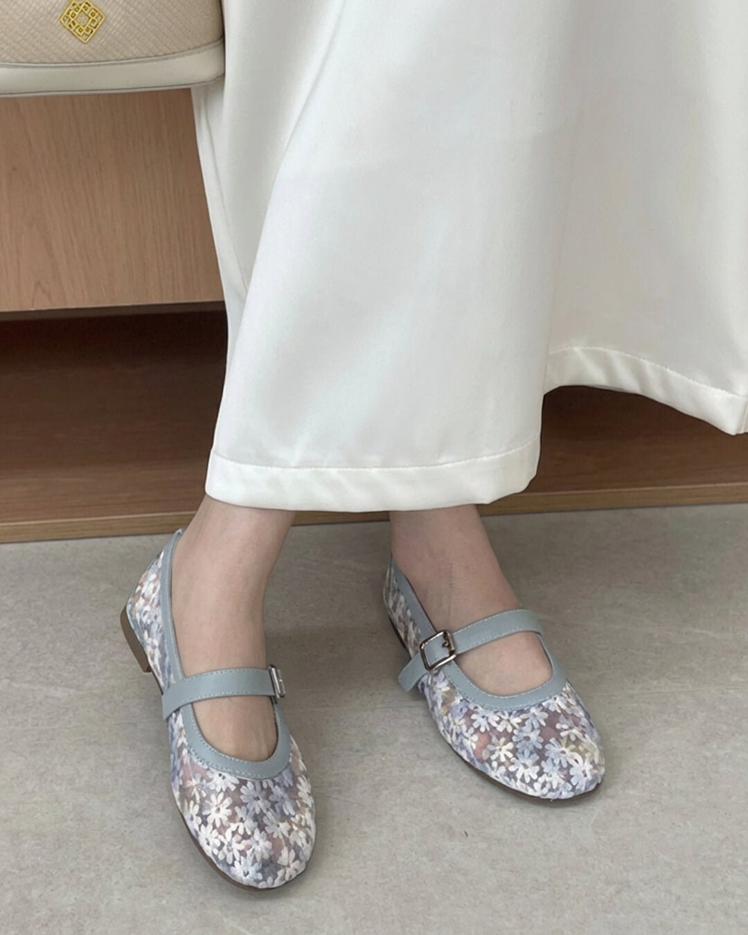 Helen Mesh Mary Jane Ballet Flats - Women's Fashion Footwear - Image 11