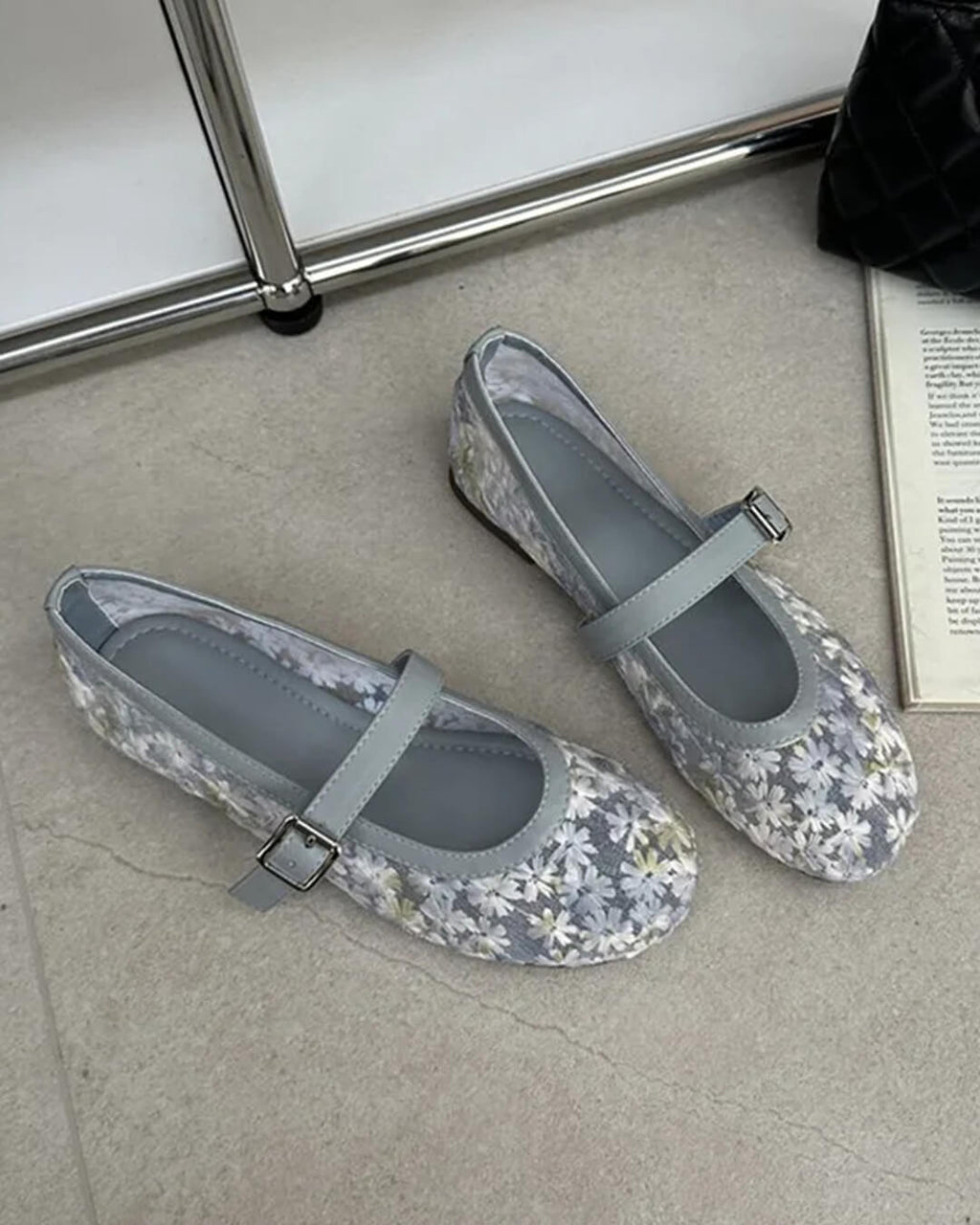 Helen Mesh Mary Jane Ballet Flats - Women's Fashion Footwear - Image 14