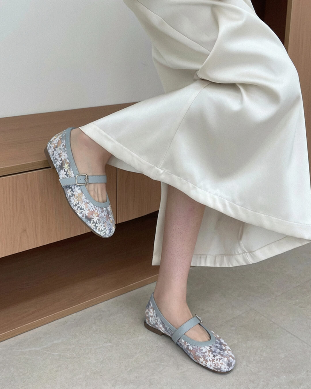 Helen Mesh Mary Jane Ballet Flats - Women's Fashion Footwear - Image 13