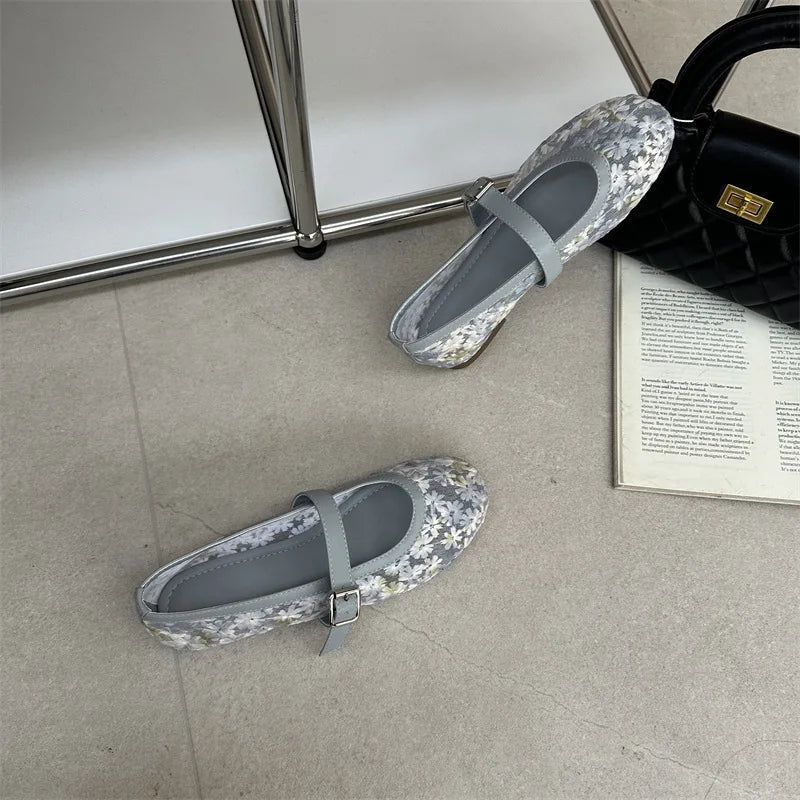 Helen Mesh Mary Jane Ballet Flats - Women's Fashion Footwear - Image 21