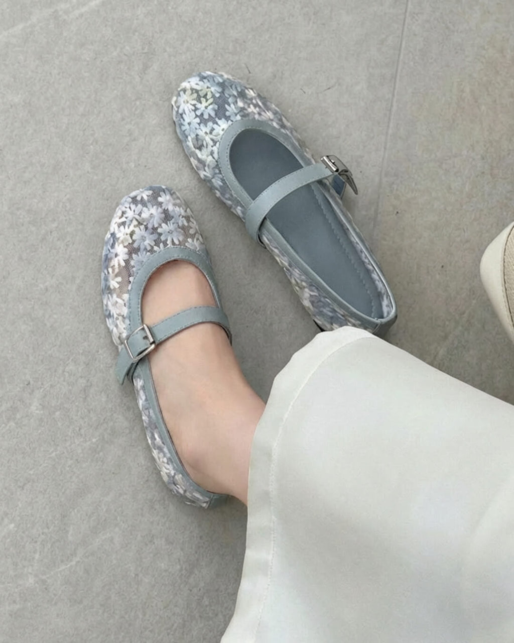 Helen Mesh Mary Jane Ballet Flats - Women's Fashion Footwear - Image 12