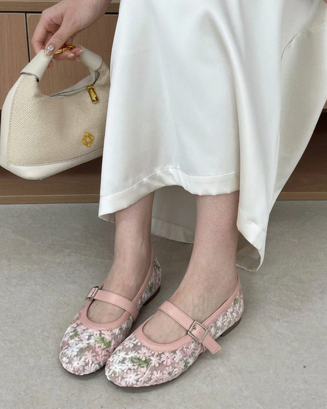 Helen Mesh Mary Jane Ballet Flats - Women's Fashion Footwear - Image 9