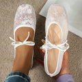Joan Mesh Ballet Flats for Women - Square Toe Mary Jane Slip-On Flats - Image 8