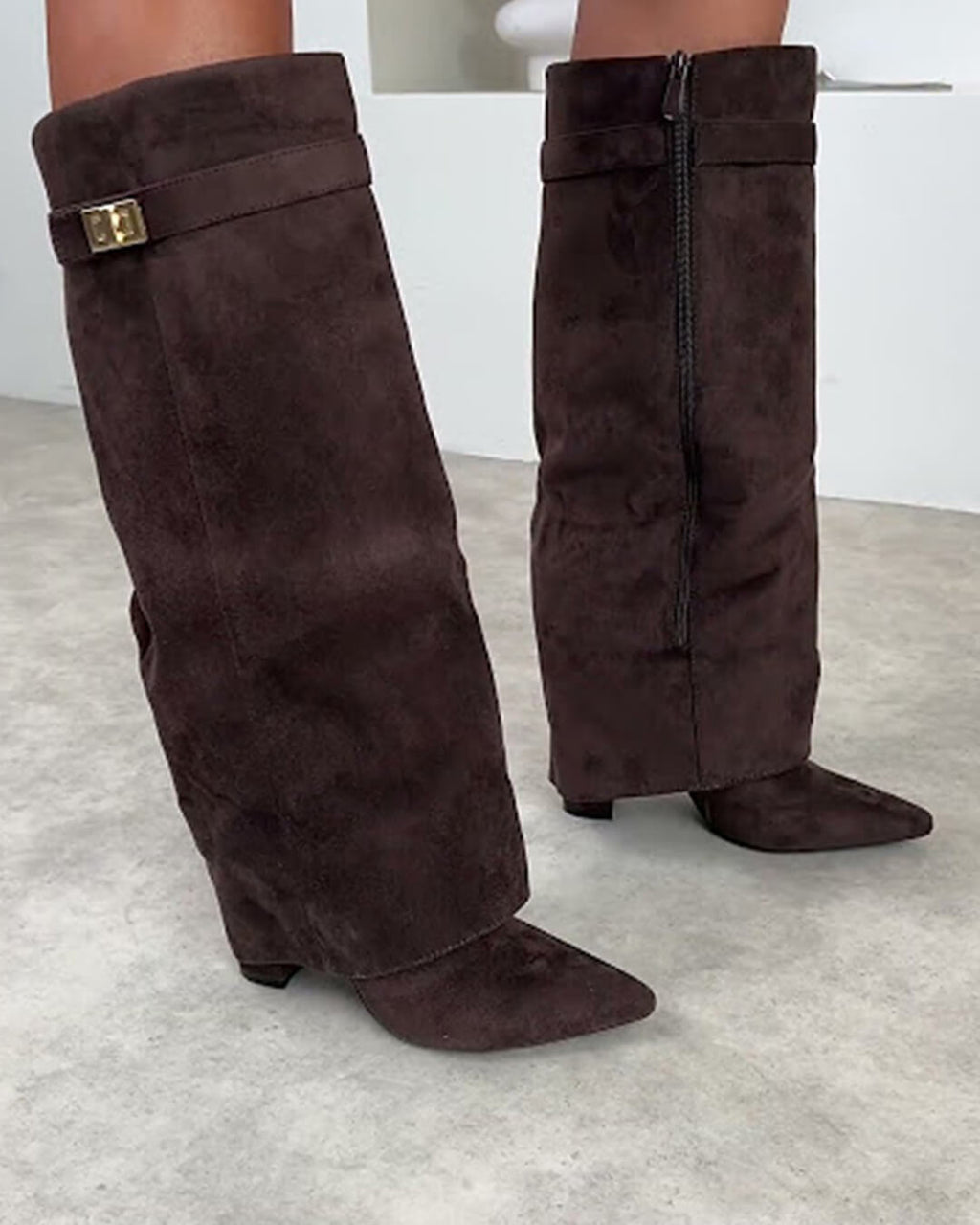 Kyla Suede Boots - Women's Fashion Footwear - Image 12