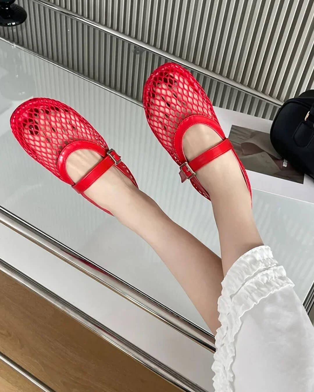 Laurette Buckled Ballet Flat Shoes - Women's Fashion Footwear - Image 5