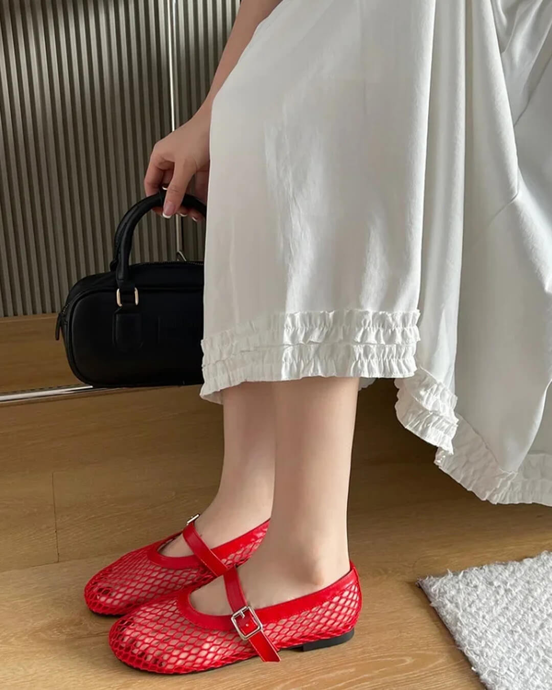 Laurette Buckled Ballet Flat Shoes - Women's Fashion Footwear - Image 4