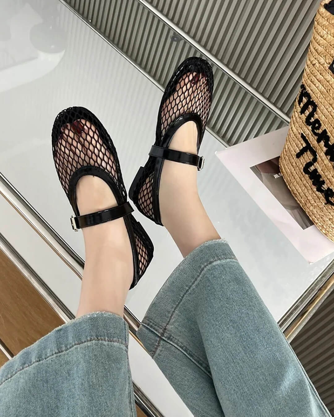 Laurette Buckled Ballet Flat Shoes - Women's Fashion Footwear - Image 3