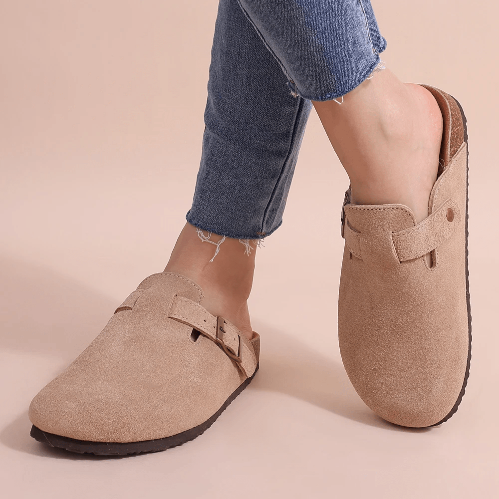 Minerva Adjustable Buckle Slip-On Sandals - Women's Fashion Footwear