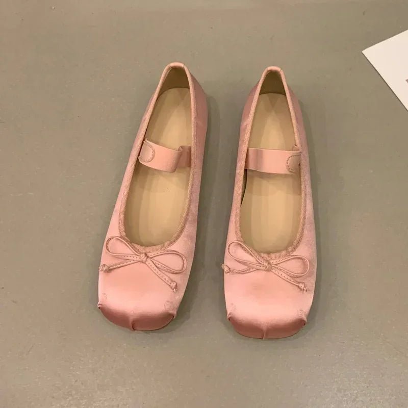Pamela Bowtie Satin Ballet Flats - Women's Fashion Footwear - Image 11
