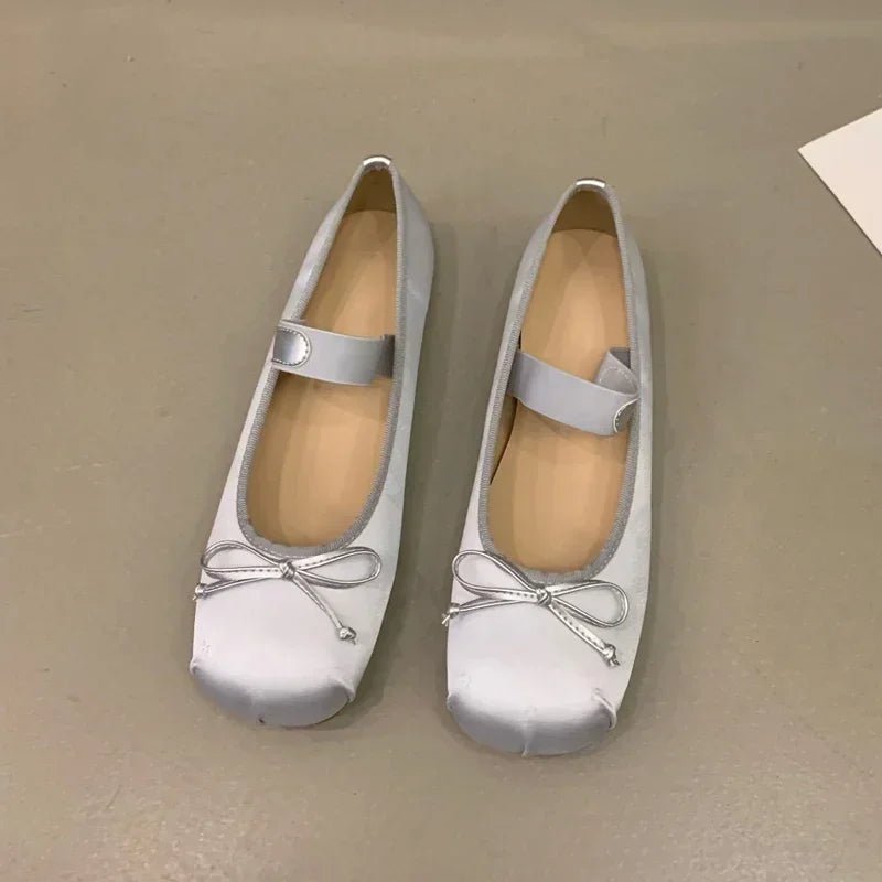 Pamela Bowtie Satin Ballet Flats - Women's Fashion Footwear - Image 13