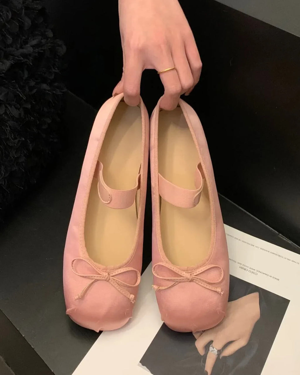 Pamela Bowtie Satin Ballet Flats - Women's Fashion Footwear - Image 2