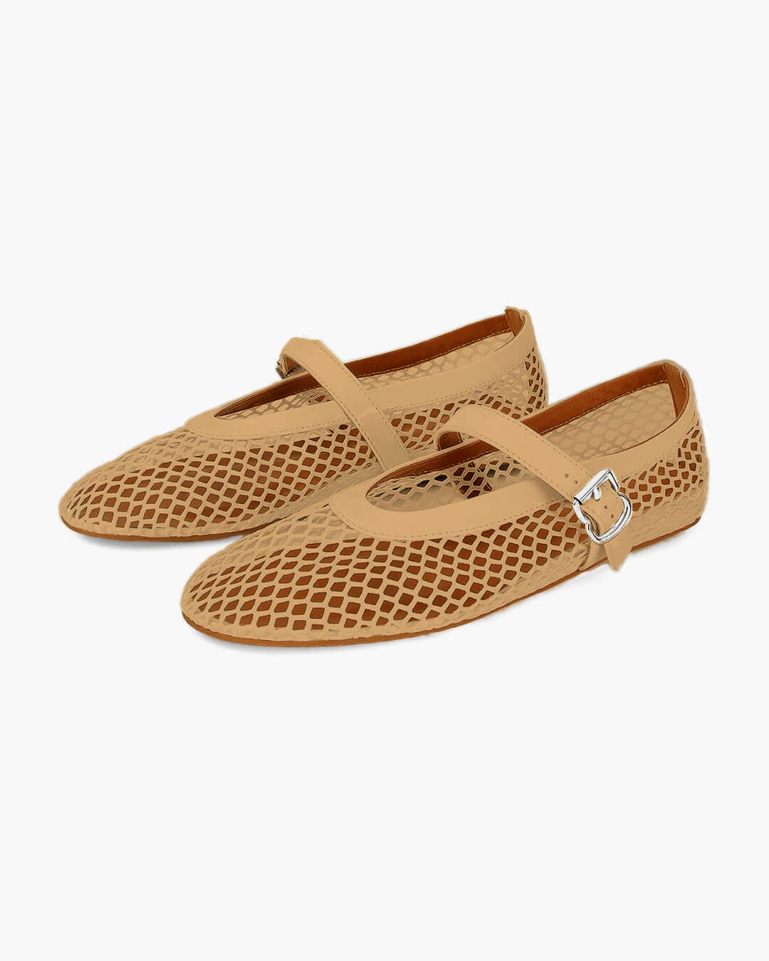 Rebecca Breathable Sheer Mesh Mary Jane Ballet Flats with Strap - Image 16