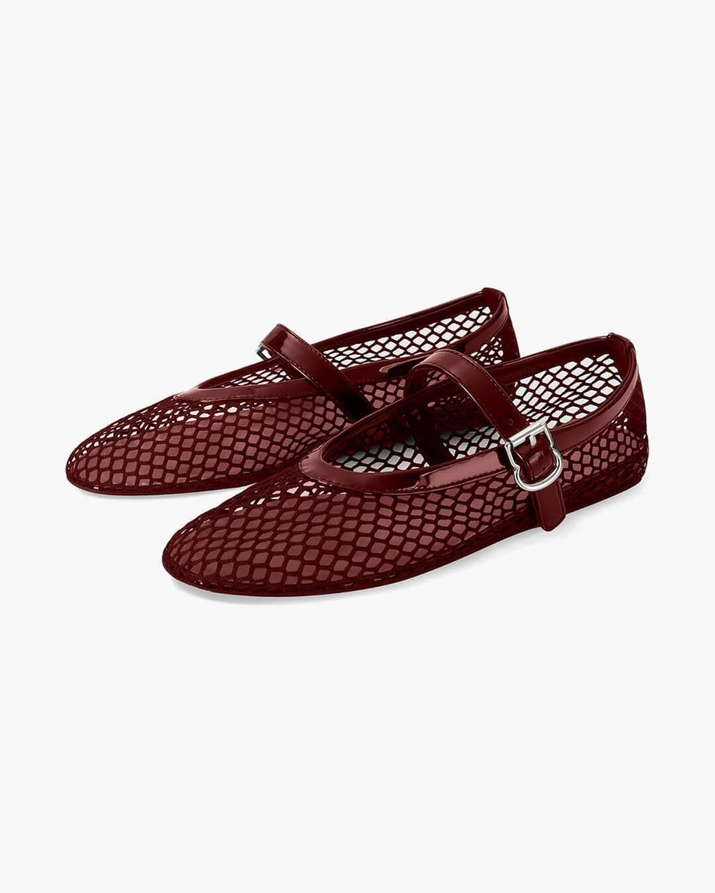 Rebecca Breathable Sheer Mesh Mary Jane Ballet Flats with Strap - Image 15