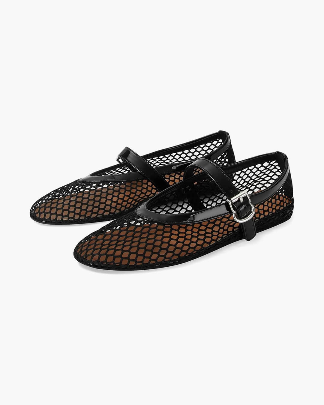 Rebecca Breathable Sheer Mesh Mary Jane Ballet Flats with Strap - Image 13
