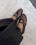 Rebecca Breathable Sheer Mesh Mary Jane Ballet Flats with Strap - Image 5